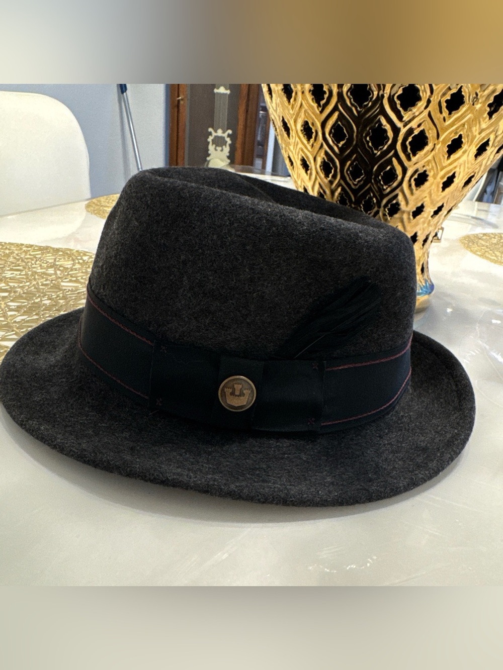 Goorin Bros Heritage Gray Wool Fedora Hat Size X Large USA Made